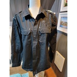 Y2K Men's HELIX Button Down Shirt - Size Large